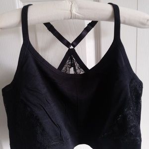 *NEW* black lace bralette crop top